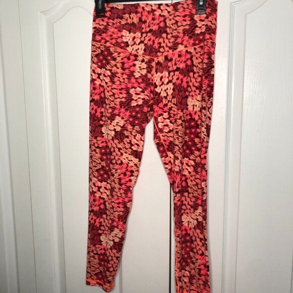 Aerie Offline Womens Leggings Large Red Stretch Hi Rise Super Flare Workout Pant - Picture 4 of 6